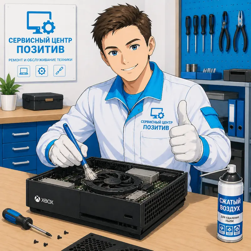 Чистка игровой приставки от пыли в Краснодаре | Замена термопасты