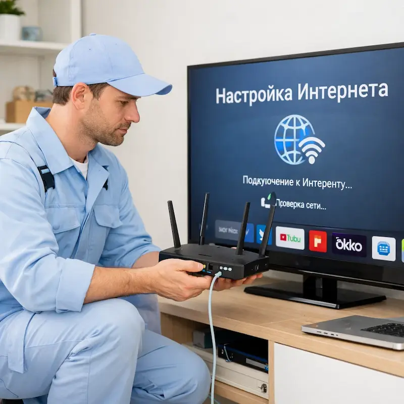 Настройка интернета на телевизоре в Краснодаре