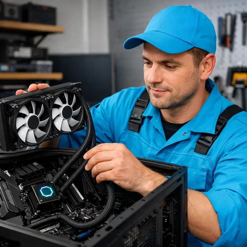 Установка водяного охлаждения на компьютер в Краснодаре