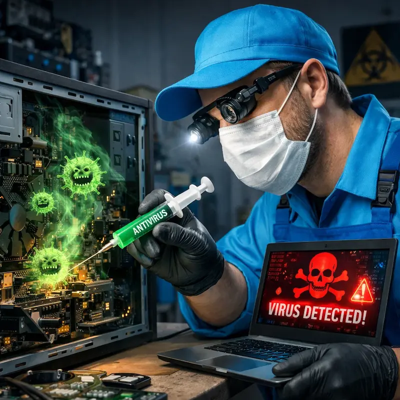 Лечение компьютера от вирусов в Краснодаре на дому